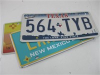 3 Assorted License Plates As Shown