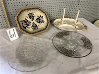 ASSORTED SERVING TRAYS AND BOWLS