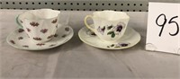 SHELLEY TEA CUPS AND SAUCERS