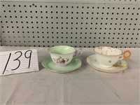 SHELLY TEA CUPS AND SAUCERS
