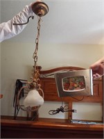 Vintage Cast Iron Hanging Ceiling Light and
