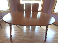 Heavy Duty Formica Table with 3 Leaves