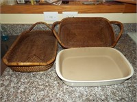 Pampered Chef Stoneware and Baskets