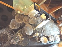 Crystal Ice Buckets, Assorted Stemware,