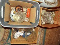3 Boxes of Misc. Glass Bowls, Stemware