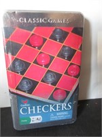 SEALED CLASSIC GAMES CHECKERS TIN BOX EDITION