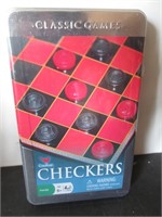 SEALED CLASSIC GAMES CHECKERS TIN BOX EDITION