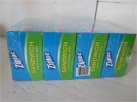 4 PACK ZIPLOC SANDWICH BAGS 150 EACH