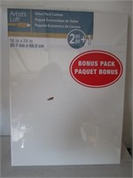 3 PACK ARTIST LOFT CANVAS 18"X24"- ONE HAS DAMAGE