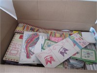 LARGE BOX ASSORTED CRAFT, STATIONARY, OTHER ITEMS