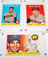 Roy Katt, Ferris Fain, Al Pilarcik Topps Cards