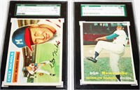 2 Graded Topps Cards Nichols, Newcombe
