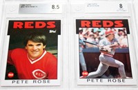 2 Graded Pete Rose Cards