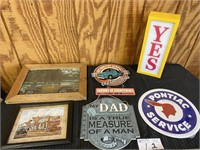 6 Wall Signs - Pontiac Service, Automotive, Yes Si