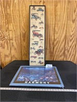 2 Wall Pictures - Harmony & Vintage Car Signs