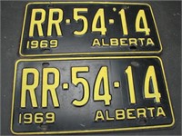 1966 Pair Alberta License Plates