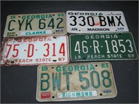 Mixed Georgia License Plates