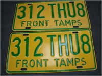 Pair Mexico Front Tamps License Plates