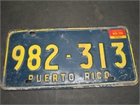 1969 Puerto Rico License Plate