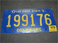 1970 Delaware License Plate