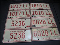 4 Pair 1976-80 Ohio License Plates
