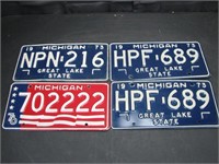 1970s Michigan License Plates