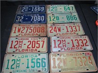 10 Florida 1970s License Plates