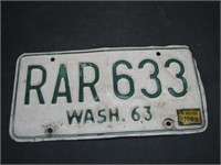 1963 Washington License Plate