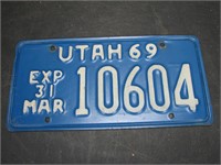 1969 Utah License Plate