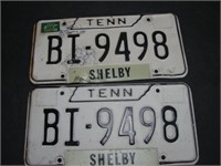 Pair 1966 Texas License Plates