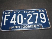 1969 Kentucky “Farmer” License Plate