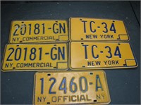 1970s New York License Plates