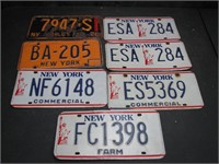 Mixed New York License Plates