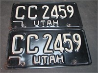 Pair 1968 Utah License Plates
