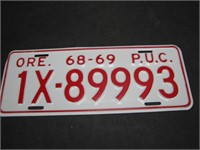 1968-69 Oregon License Plate