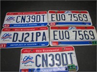 5 Ohio 2003 License Plates