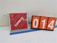 RAILWAY EXPRESS AGENCY SQUARE PORCELAIN SIGN