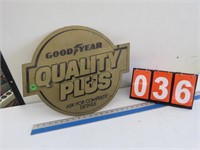 GOOD YEAR QUALITY PLUS PLASTIC SIGN