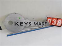 KEYS MADE 2 SIDED TIN SIGN