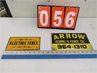 ARROW FENCE & ELECTRIC FENCE SIGNS