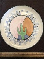 Artist Signed CACTUS Plate