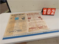 2 LOCAL RUMSEYS AUCTION POSTERS 1966