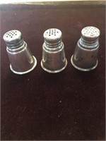 3 x Antique International STERLING Shakers