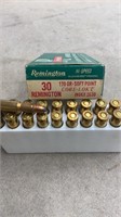 Vintage 30 Remington ammunition 20rds