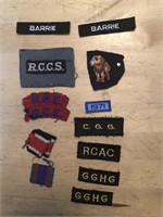 12 x MILITARY Crests, Patches, Badges
