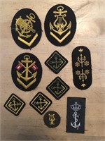 10 x MILITARY Crests, Patches, Badges