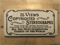 Set of 25 Stereocope Cards in Sleeve Early 1900's