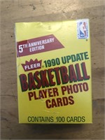 BASKETBALL: Unopened Box Set of 1990 Fleer Cards