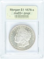 Coin 1878-S Morgan Silver Dollar - USCG MS65+ DMPL