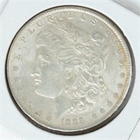 Coin 1889-P Morgan Silver Dollar In A.U.